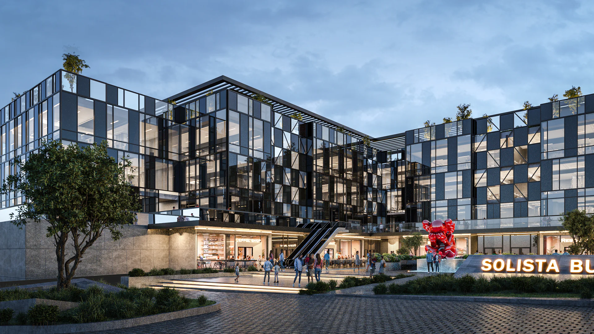 Solista Business Park atrium